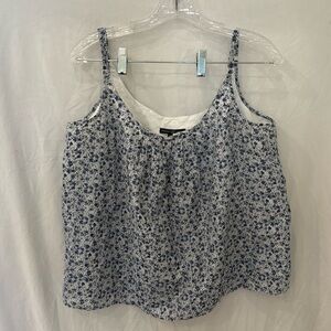 Gap Floral Tank top sz large blue
